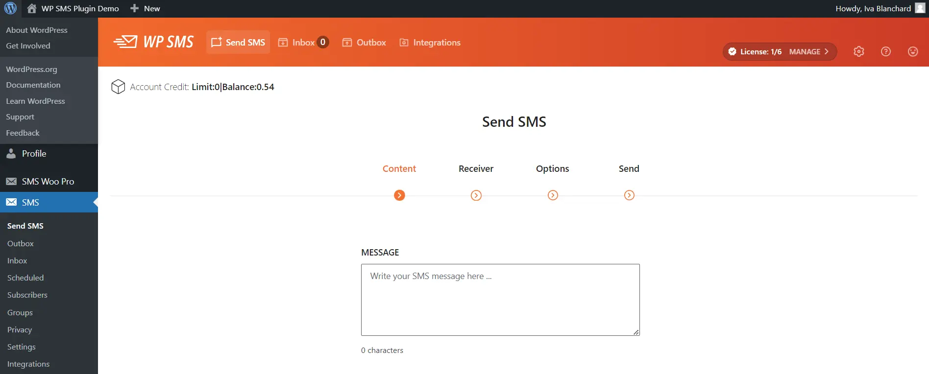 WP SMS on WordPress